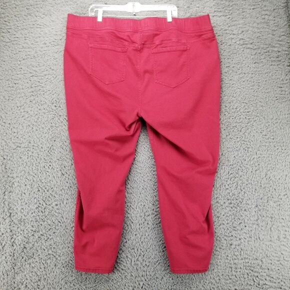 Torrid Jeans Womens 4X Red Stretch High Rise Slimming Pockets Lean Jean Straight - Picture 7 of 13